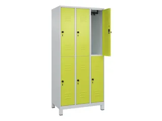 dubbeldekse locker,HxBxD 1950x900x500mm,3x2vak.,vak B 300mm - 2