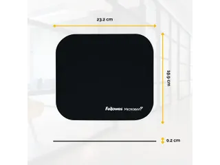 Muismat Fellowes microban antibacterieel zwart - 3