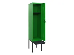 locker met bank,HxBxD 1950x400x815mm,1vak,vak B 400mm,draaigrendel