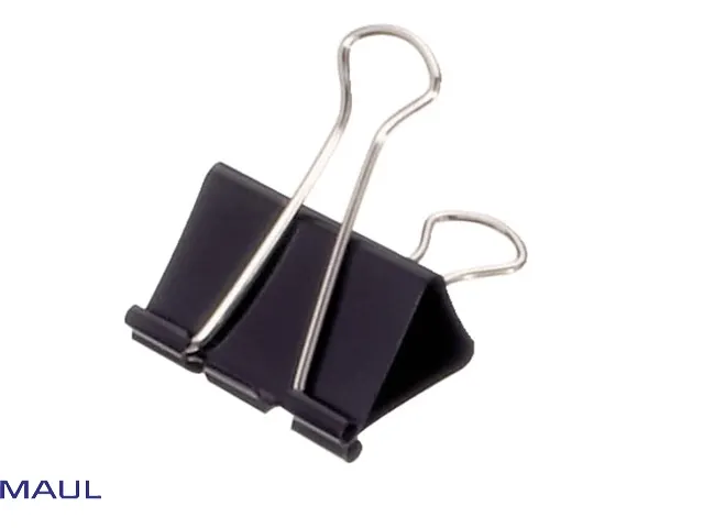 Papierklem MAUL 213 Foldback 40mm capaciteit 17mm zwart