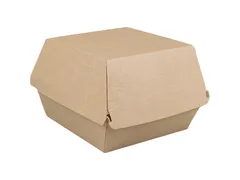 Hamburgerbak Biodore 120x120x100mm bruin papier 318 Stuks