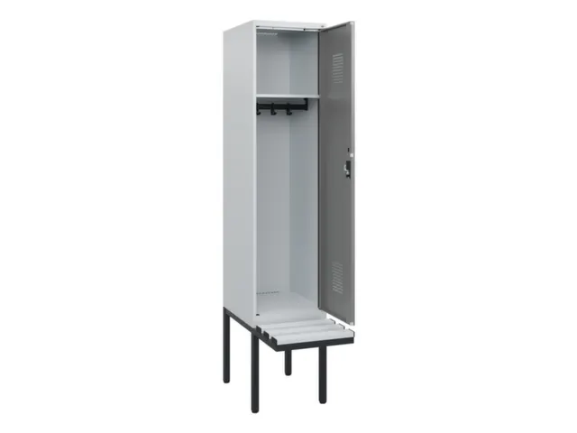 locker met bank,HxBxD 1950x400x815mm,1vak,vak B 400mm,cilinderslot