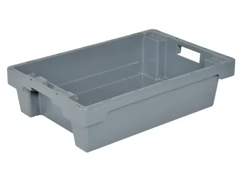 Euronorm Draaistapelbak 150x600x400mm Wand/bodem Gesloten Grijs 25l