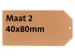 Label karton nr 2 200gr 40x80mm chamois 1000 stuks