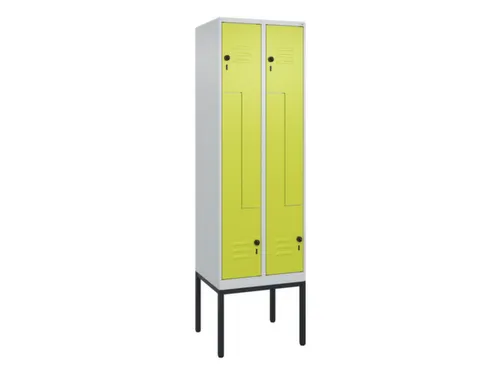 Z-garderobekast,HxBxD 2120x600x500mm,vak B 150/300mm,draaigrendel