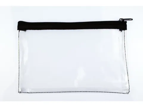 Etui Kangaro transparant 125x200mm zwarte rits