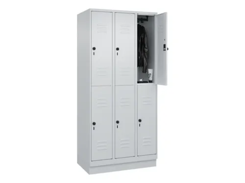 dubbeldekse locker,HxBxD 1950x900x500mm,3x2vak.,vak B 300mm