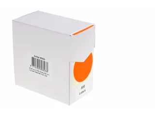Etiketten Op Rol 50mm Fluor Rood Met Dispenser 500 Stuks - 3