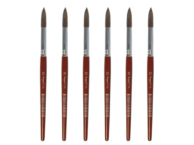 Penseel Kangaro Serie 120 rond Nr. 22 geitenhaar doos 6 stuks