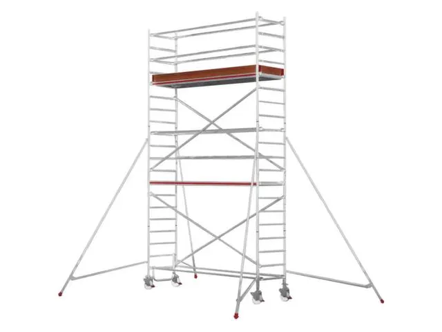 échafaudage roulant,portée H 6,4m,échafaudage H 5,64m