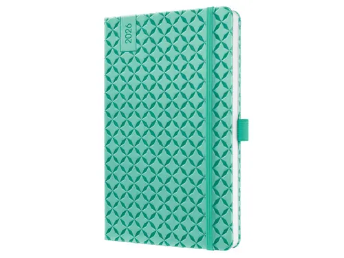 Weekagenda Flair A5 2026 (NL/FR/EN/DU) Mint Green Hardcover