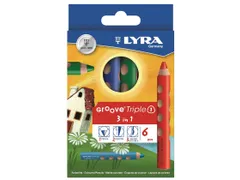Crayon de couleur LYRA Groove Triple One extra épais set 6 couleurs