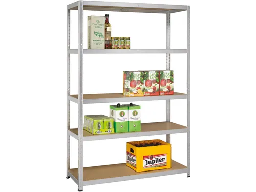 Rek Strong Gegalvaniseerd 175kg 176x120x40cm 5 Legborden