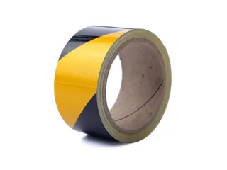 Reflecterende Tape 5cm x 10m - Zwart/Geel - 1