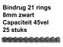 Bindrug Fellowes 8mm 21-Rings A4 Zwart 25 Stuks