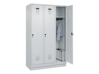 locker,HxBxD 1950x1200x500mm,3vak,vak B 400mm,draaigrendel,sokkel - 1