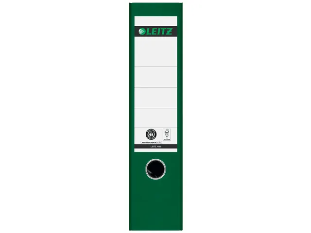 Ordner Leitz 1080 A4 80mm groen gewolkt 100% gerecycled karton