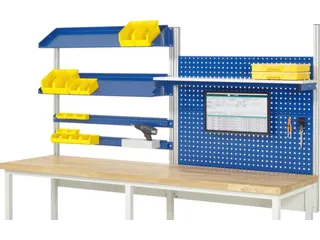 opbouwelement,v. werkbank,HxBxD 1130x2500x350mm,draagverm. 100kg,staal - 2