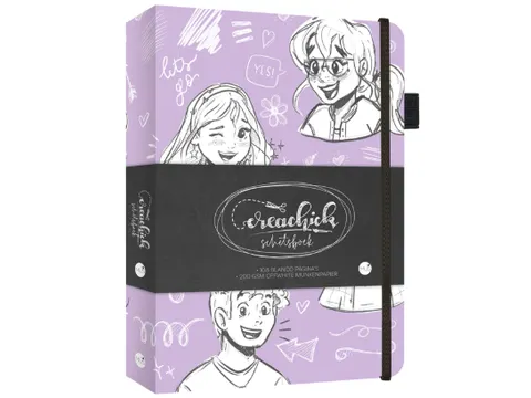 Schetsboek CreaChick Lilac 108 pagina's Hardcover