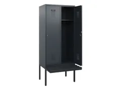 locker met bank,HxBxD 1950x800x815mm,2vak,vak B 400mm,cilinderslot