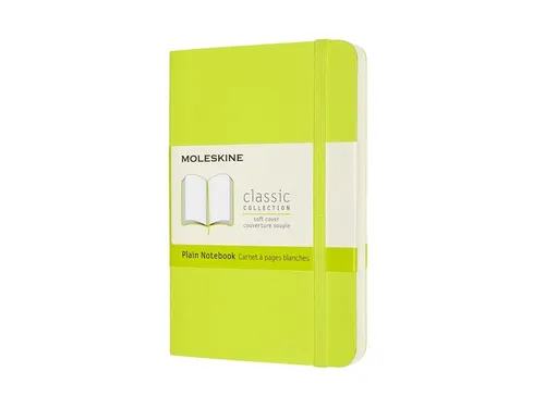 Notitieboek Moleskine pocket 90x140mm blanco soft cover lemon green