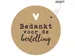KP Sticker rond 50mm "Bedankt voor de bestelling" kraft hart 250 stuks