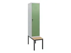 locker met bank,HxBxD 1950x400x815mm,1vak,vak B 400mm,draaigrendel