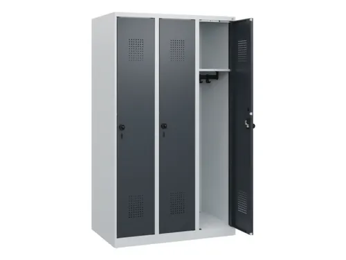 schoollocker,HxBxD 1530x900x500mm,3vak,vak B 300mm,draaigrendel