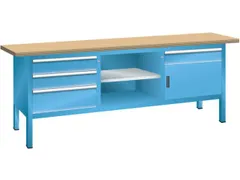 werkbank,HxBxD 840x2000x700mm,multiplexblad,draagverm. 1000kg,4voeten