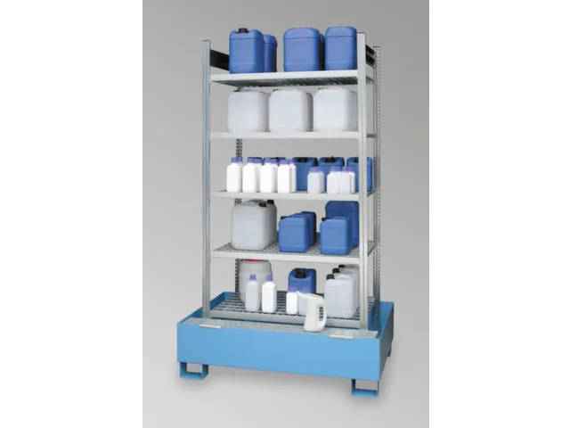 Rayonnage De Rétention Hxlxp 2000x1000x600 5caillebotis Bac Fixe Ral