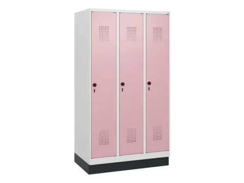 schoollocker,HxBxD 1630x900x500mm,3vak,vak B 300mm,draaigrendel,sokkel