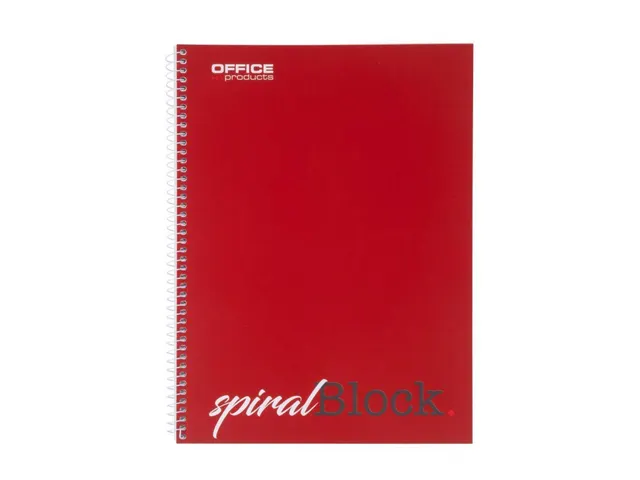 spiraalschrift A4 80 blad gelijnd rood