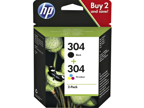 HP 304 Inktcartridge Zwart + Kleur Voordeelpak 3JB05AE