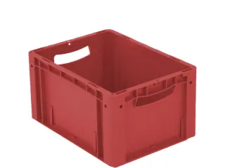 Euronorm Stapelkrat Pp 220x400x300mm Wanden/bodem Gesloten Rood 21l - 2