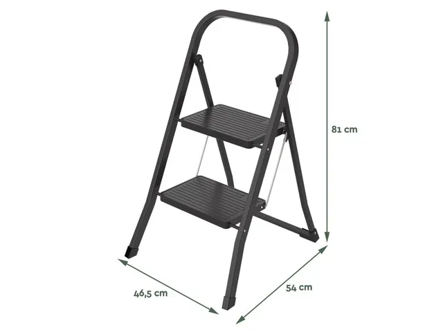 Escabeau aluminium 2 marches SL200 noir