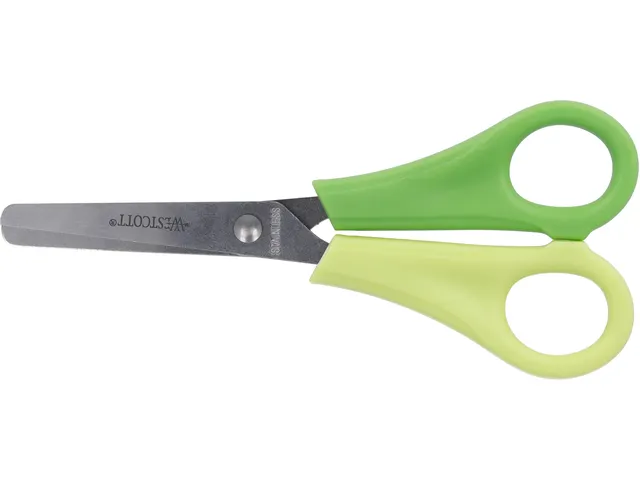 Schaar Westcott Kids 13cm LH kunstst. ronde punt groen/ licht groen bu