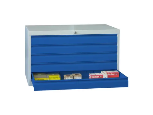 ladekast HxBxD 600x1023x600mm 5laden slot RAL7035 front RAL5010
