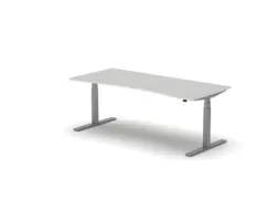 Elektrisch ihv bureau,HxBxD 650-1310x2000x900/800mm,blad wit
