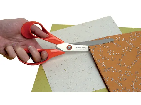 Schaar Fiskars Classic universeel 21cm links rood