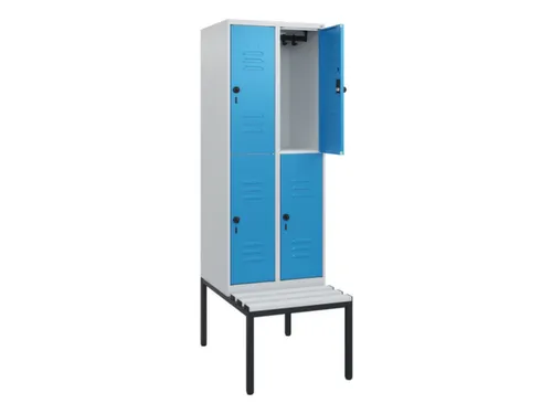 Dubbeldekse dekenkist,HxBxD 1950x600x815mm,2x2vak.,vak B 300mm