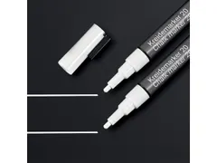 Krijtstift Sigel wit 2stuks ronde punt 1-2 mm