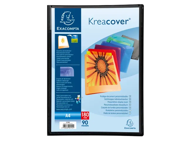 Protège-documents en polypropylène semi rigide Kreacover - A4 - Coul