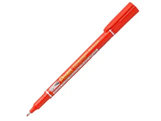 Pentel NF450-B Permanente marker Extra Fijne punt 1,2mm Rood - 2