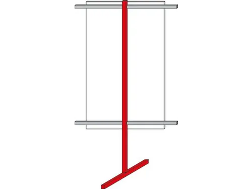 Bouwdeel Middenstaander H 2050Mm Aluminium-Kleurig