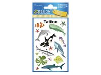 Tattoo etiket Z-design Kids pakje a 1 vel oceaandieren