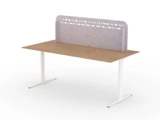 Akoestisch PET-vilt scheidingsscherm L 150x15cm lichtgrijs - 2