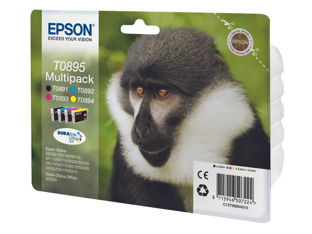Multipack 4-colours T0895 DURABrite Ultra Ink