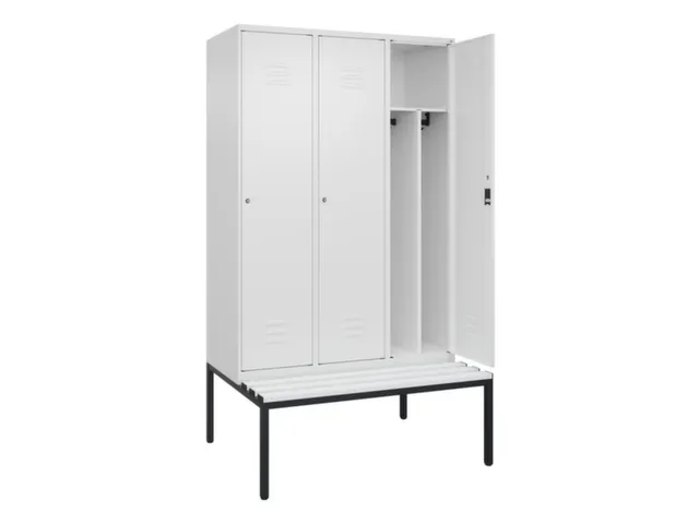 locker voor scheiding van kleding,HxBxD 2120x1200x815mm,3vak