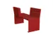 banc,larg. 1200mm,3lames,bois-assise acajou,assise H 450mm