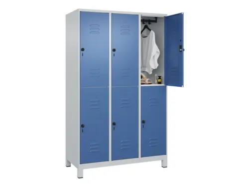 dubbeldekse locker,HxBxD 1950x1200x500mm,3x2vak.,vak B 400mm